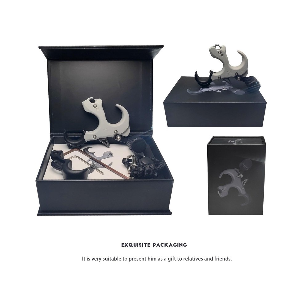 Thumb Release for Compound Bow,Copper Material Archery Release Aids,3 or 4 Fi...