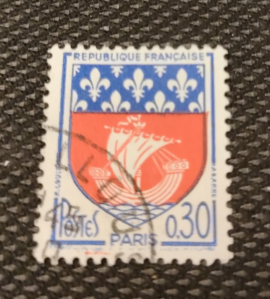France 1962 Stamp (Emblems) Paris, Used