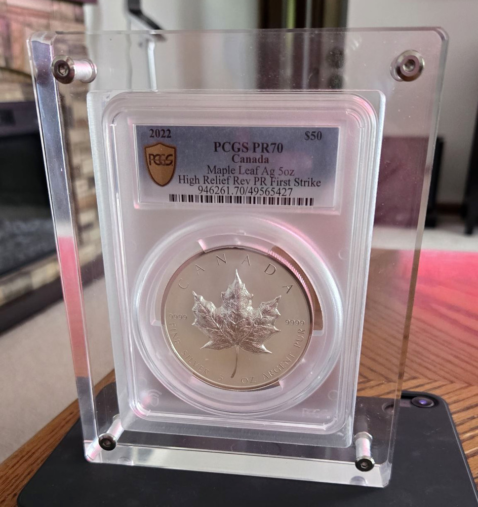 Crystal Acrylic Display Frame Show Case Box For PCGS Oversized Holder