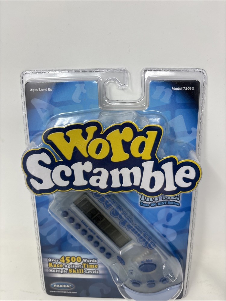 Radica Word Scramble Electronic Handheld Game 2000 New Working