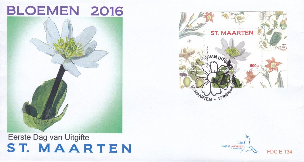 Sint Maarten Issue FDC 2016 (134) Flowers
