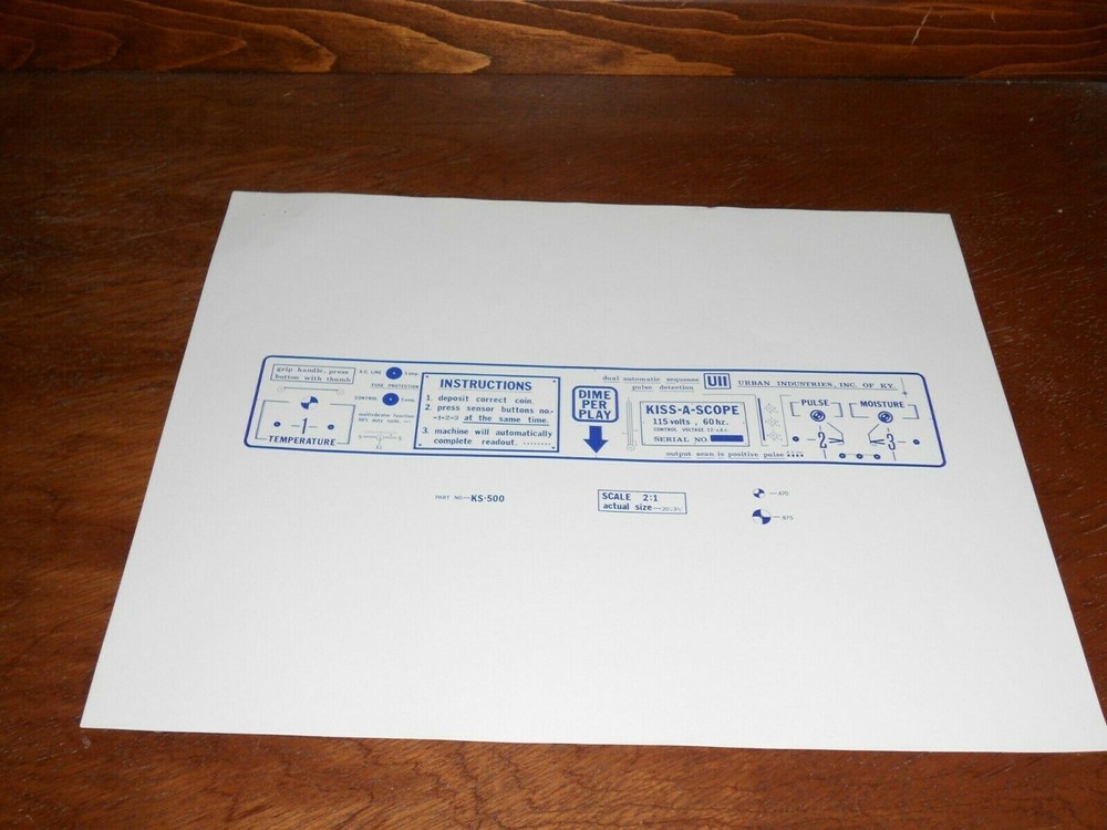 KISS-A-SCOPE Computerized Arcade By URBAN Flyer/Brochure/Advertisement