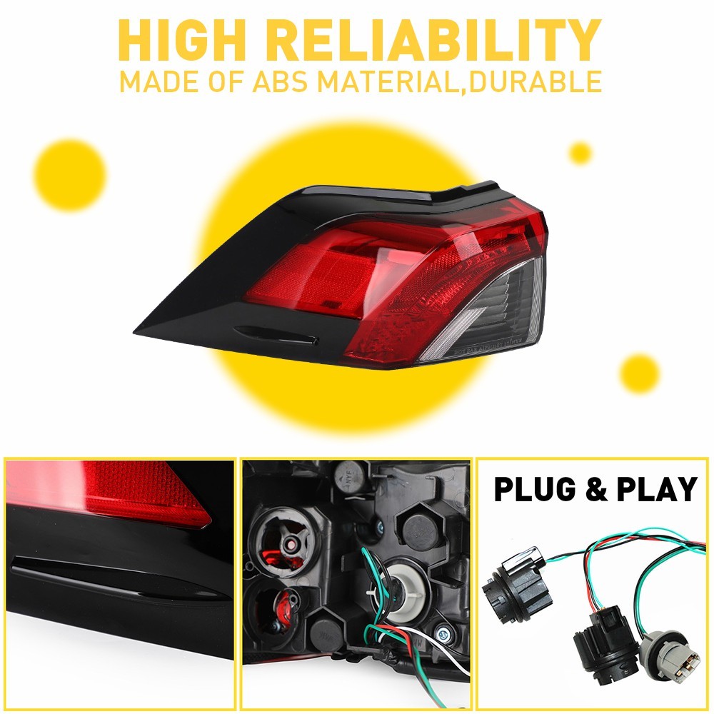 For 2019-2023 Toyota Rav4 Outer Tail light Lamp Driver Side Left Replacement Kit