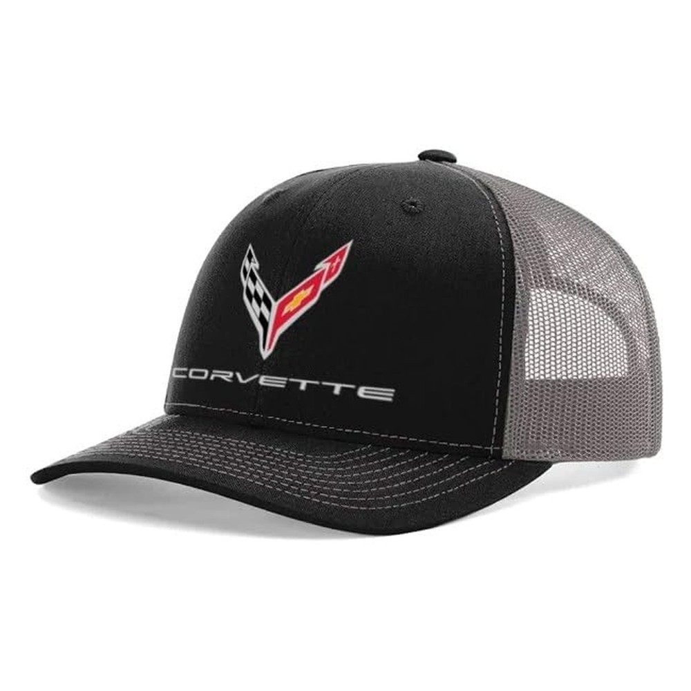 SR1 Performance C8 Corvette Snapback Hat - Chevy Structured Mesh Back Cap