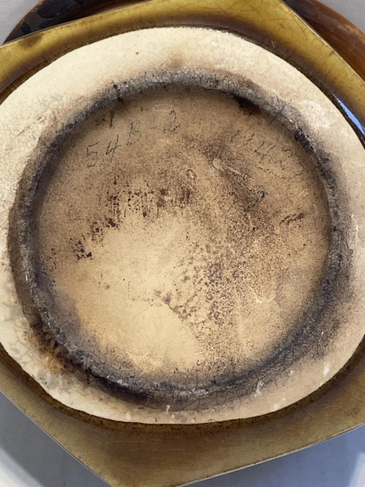 Vintage Ceramic Teapot with Bamboo Handle