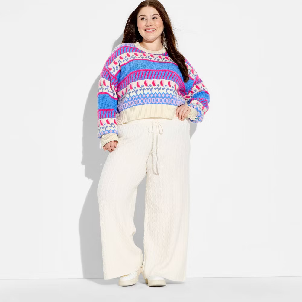 Women's Pullover Sweater - Wild Fable Floral 3X