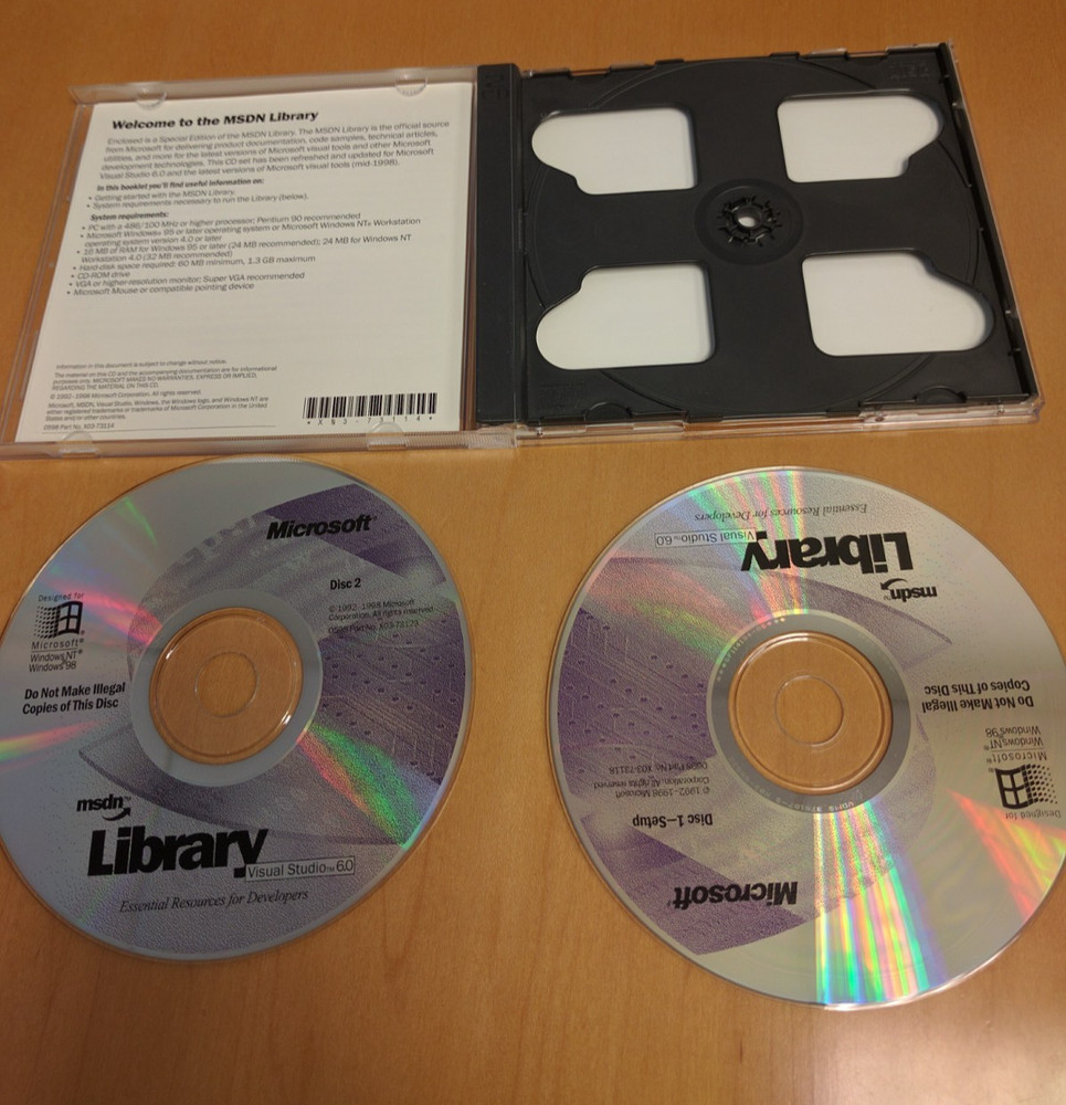 Microsoft MSDN Library Visual Studio 6.0 CD