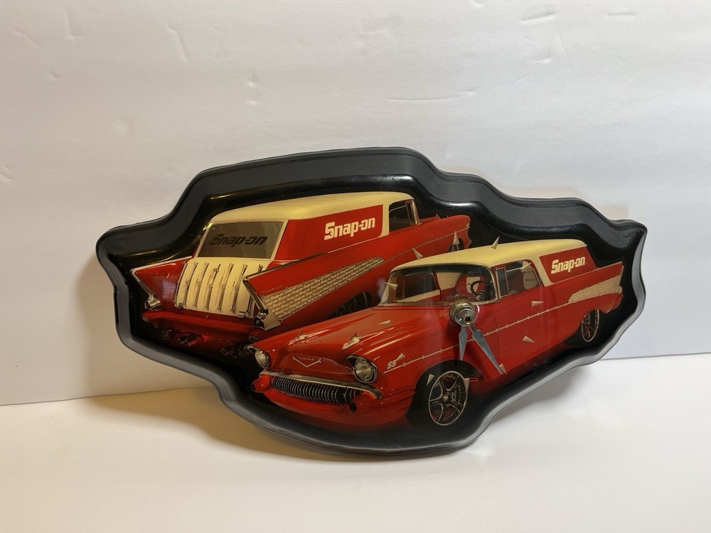 Snap on Tools Double GLO-MAD Classic Car Nomad Wall Clock