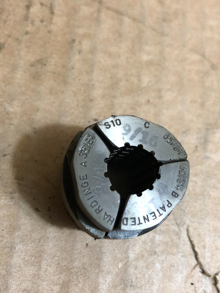 HARDINGE ( 9/16'' ) S-10 COLLET PADS SERRATED