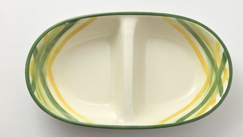 Metlox “Gingham” 6-Piece Ceramic Dinnerware Serving Hostess Set