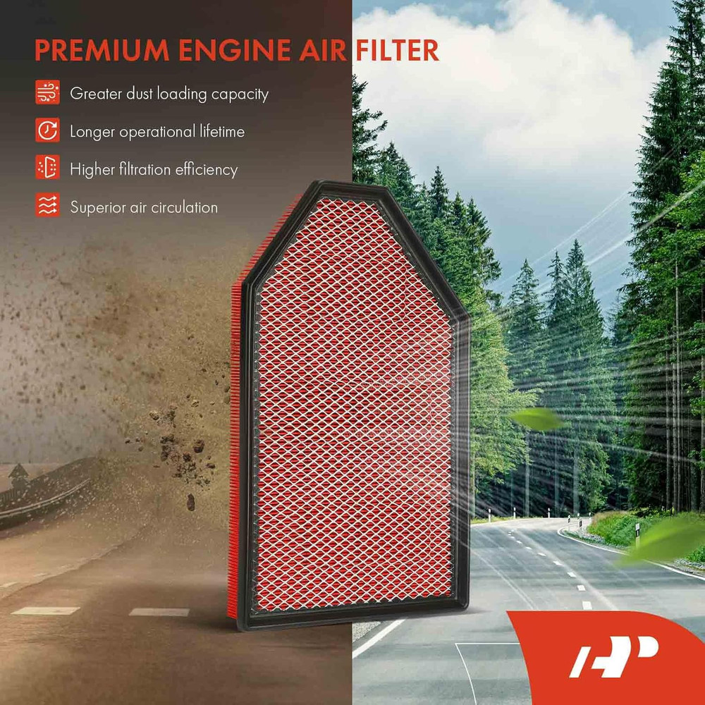 2-PC Pre-Oiled Engine Air Filter Compatible with Dodge Charger, Challenger & Chr