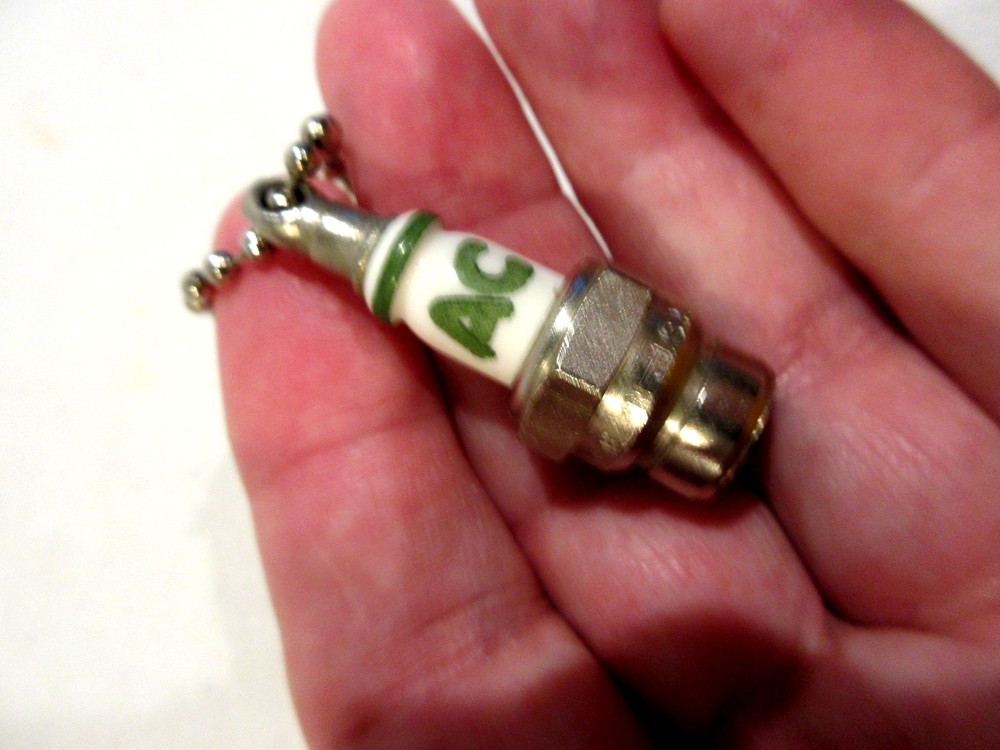 AC Spark Plug 75th Anniversary Keychain