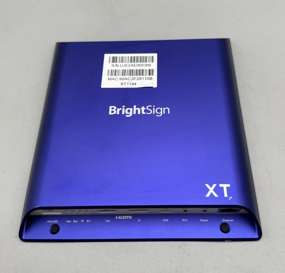 BrightSign XT4 XT1144 Expanded I/0 Player Good Condition