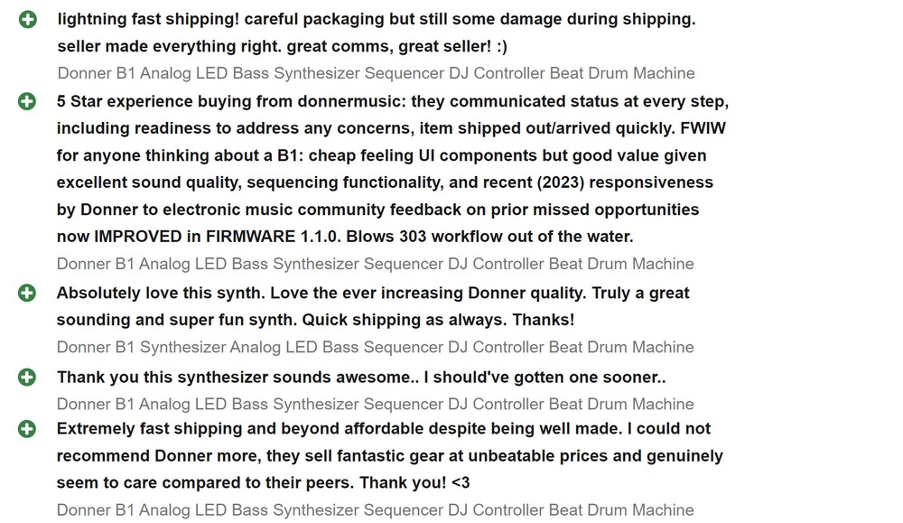 Donner B1 Analog Bass Synthesizer Sequencer Controller Beat Maker Drum Machine