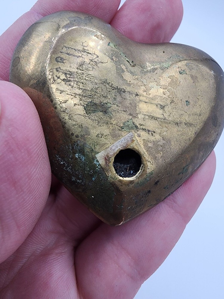 Small Brass heart trinket 2”