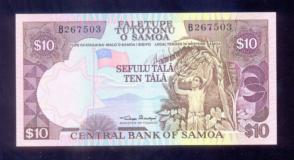 Samoa 10 Tala ND(1985)  P27  UNC