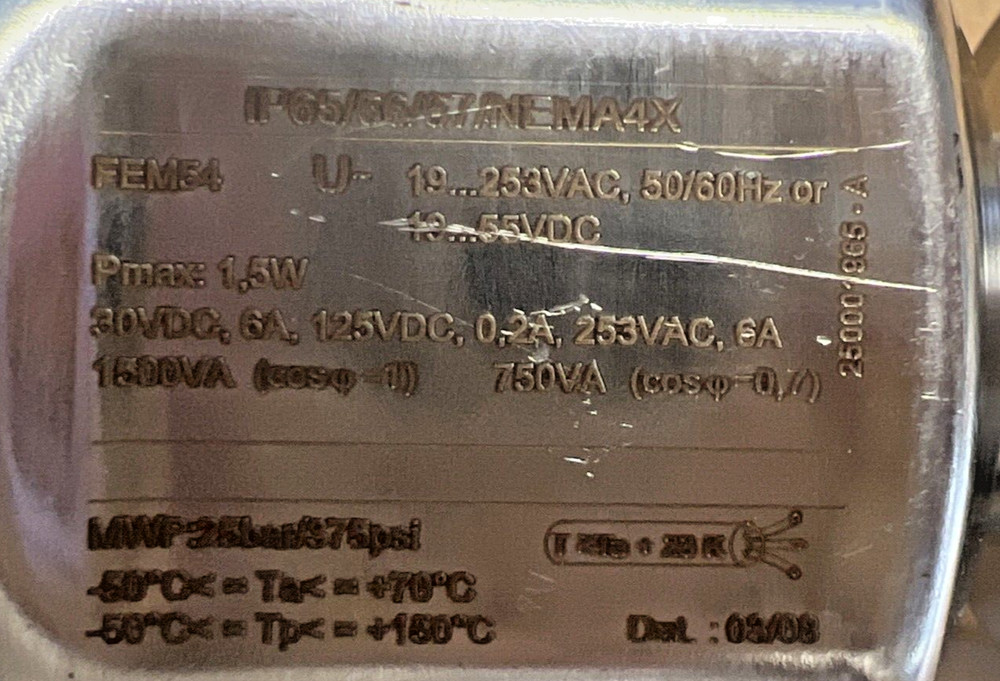 Endress + Hauser FTM50-DGJAA4A73AA Vibronic Point Level Detection Soliphant