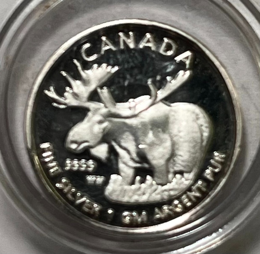 CANADA - $5 Dollar 2012 - .9999 Fine Tiny PROOF Silver Coin - Encapsulated!