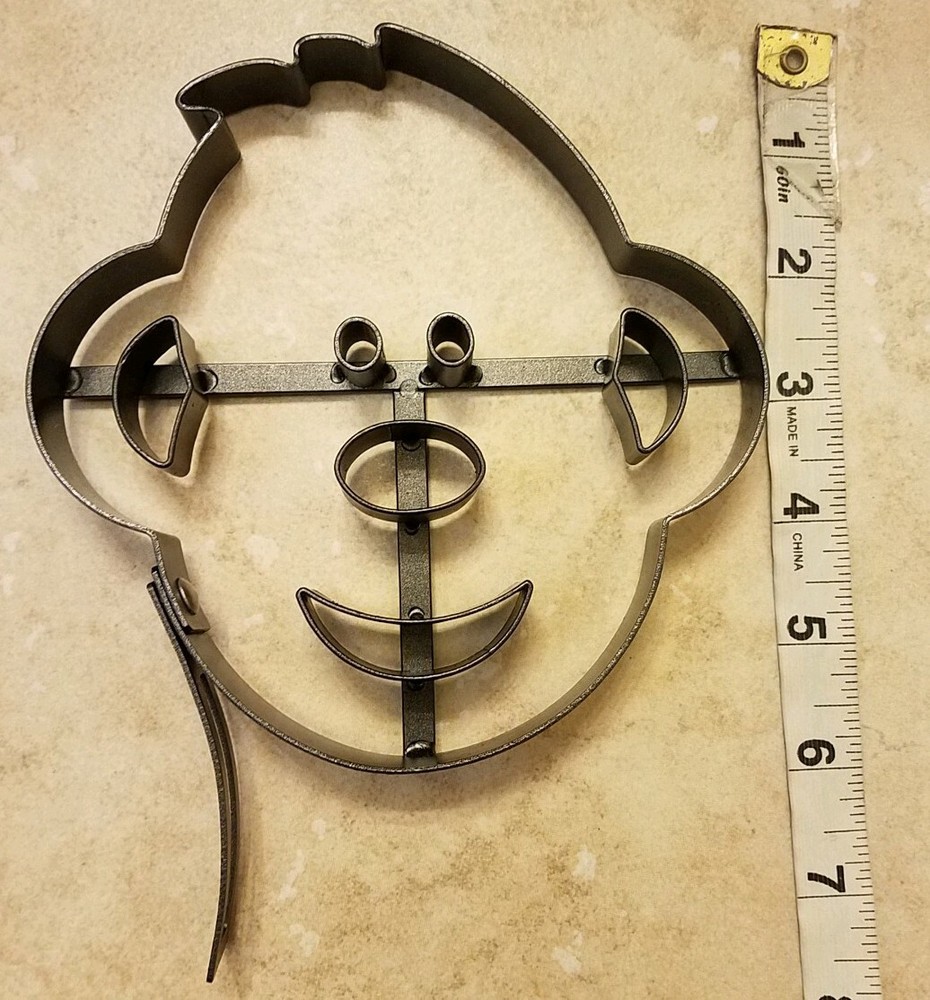 Cool Monkey Face Cookie Cutter Pancake Art Mold Black Solid Metal
