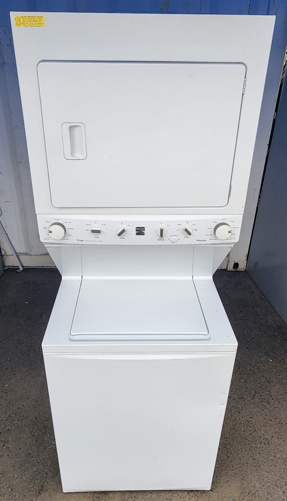 SEARS DOUBLE STACK WASHER AND DRYER MODEL 417.61722510 SERIAL NO 4E60905403[REF]
