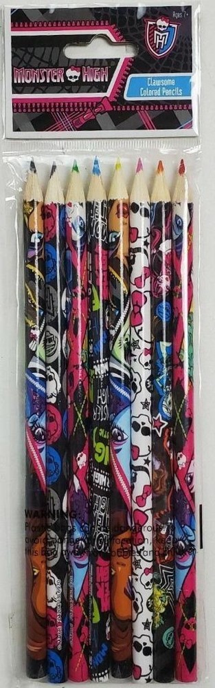 Monster High Clawsome Colored Pencils 8 Pack