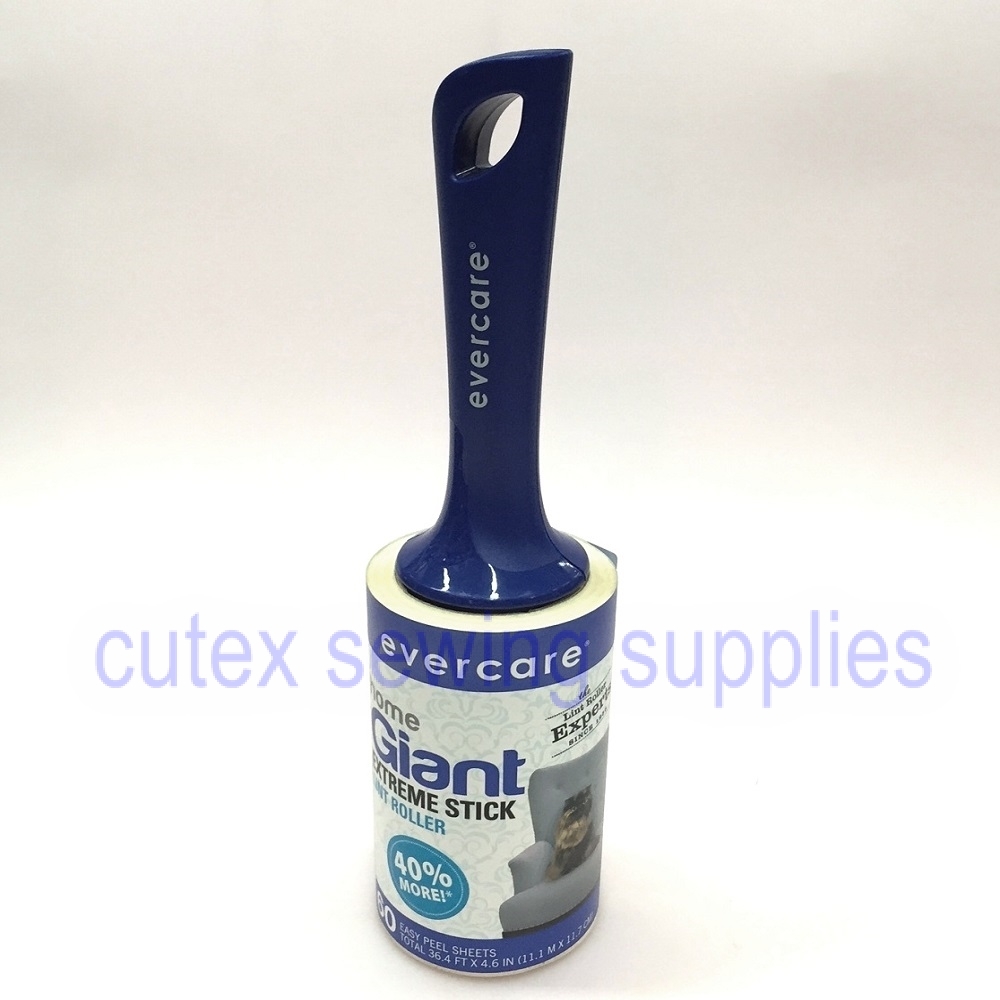Evercare Giant Extreme Stick Lint Roller, 60-Sheets Refill - 1 Roll With Handle