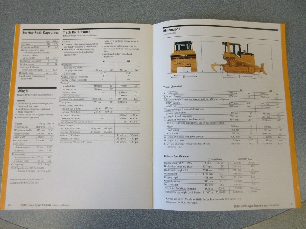 Caterpillar D5M Crawler Dozer Brochure 20 Page