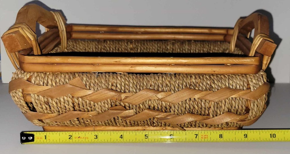 Vintage Nesting Bamboo/Wicker Woven Basket