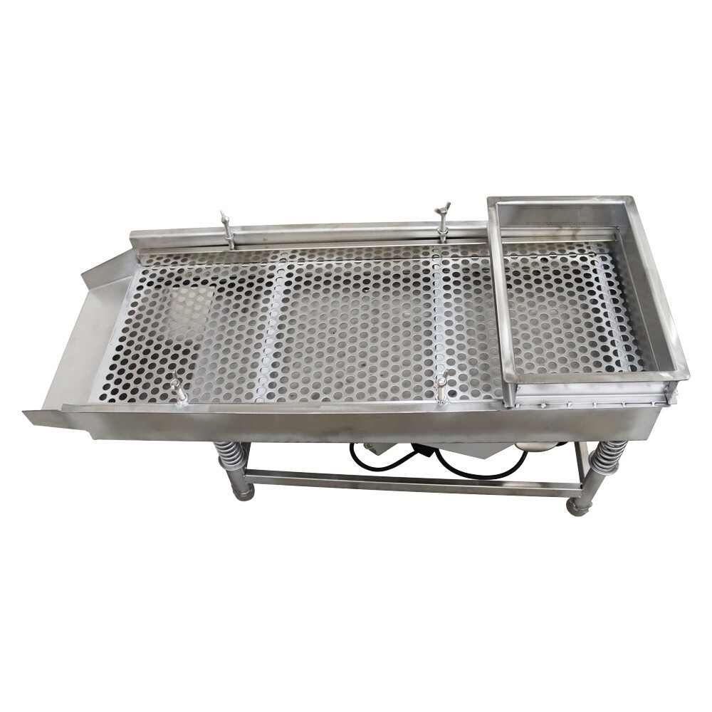 One Layer Small Stainless Steel Linear Vibrating Screen 12mm Sieve Deck Shaker