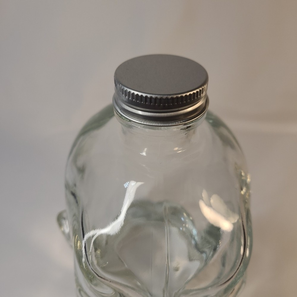Clear Glass Demon Devil Head Bottle