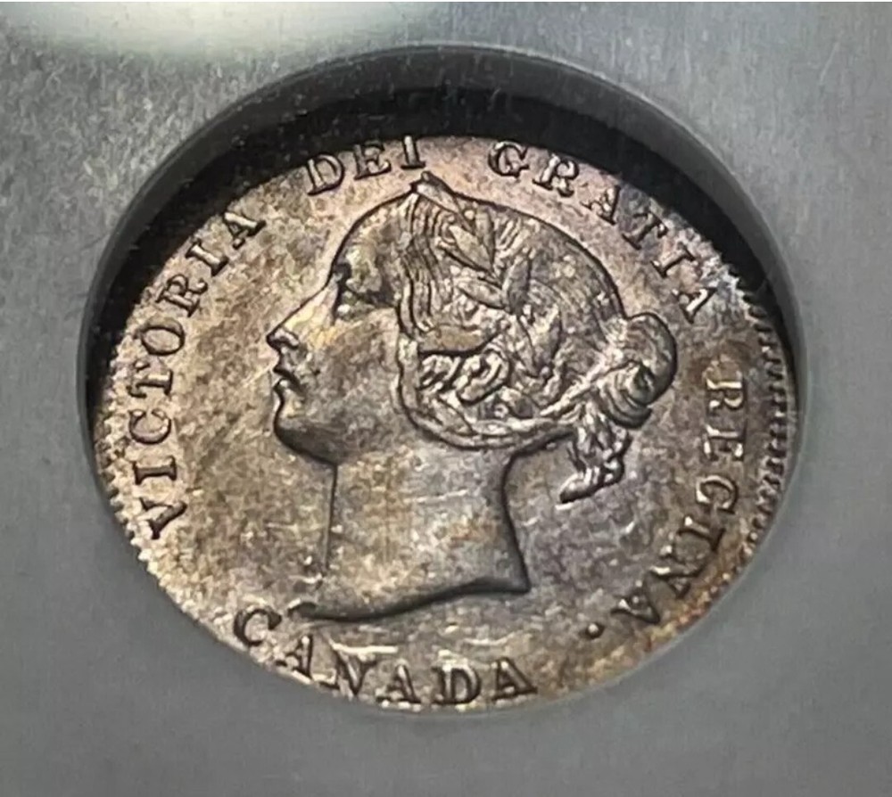 1899 Canada Five Cents Silver - NGC AU 58