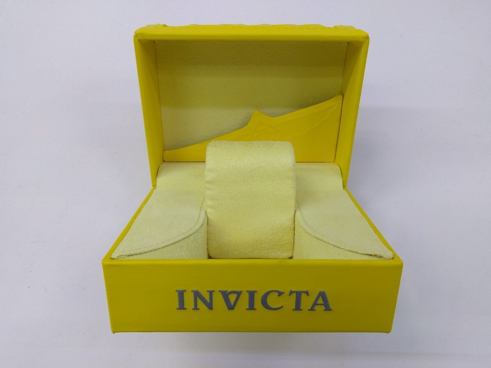 INVICTA Authentic Yellow Watch Box Storage Case Presentation Display LARGE