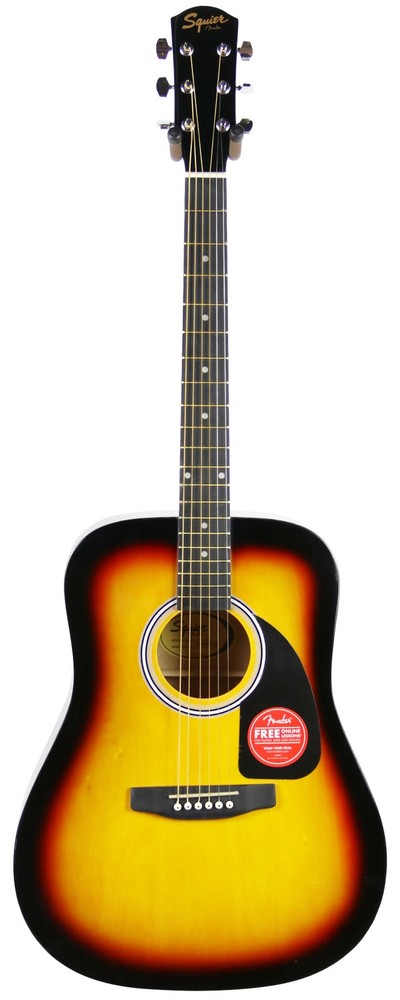 Fender Squier Dreadnought Acoustic Guitar - Sunburst (long scratch on back; blem