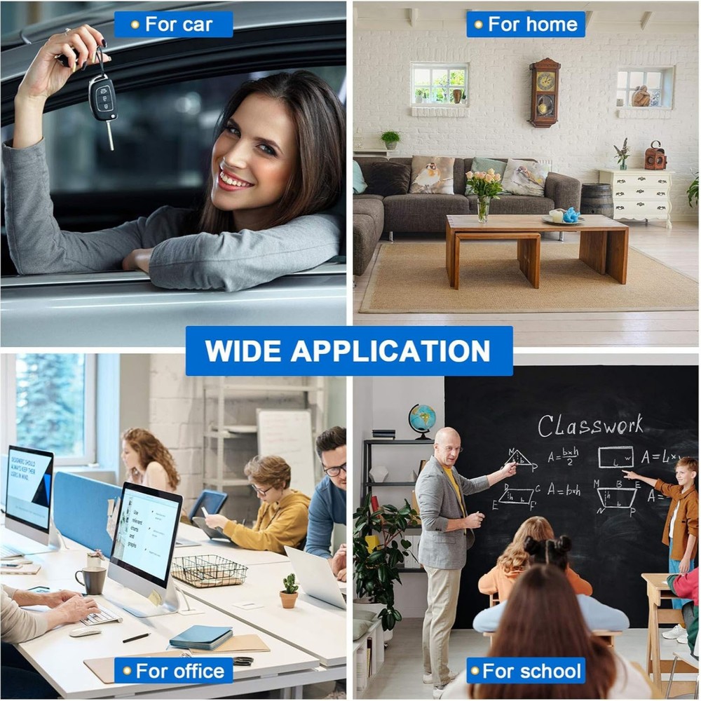 Durable 3 Pack Mini Digital Clock Small Adhesive Stick On Battery Operated Clock