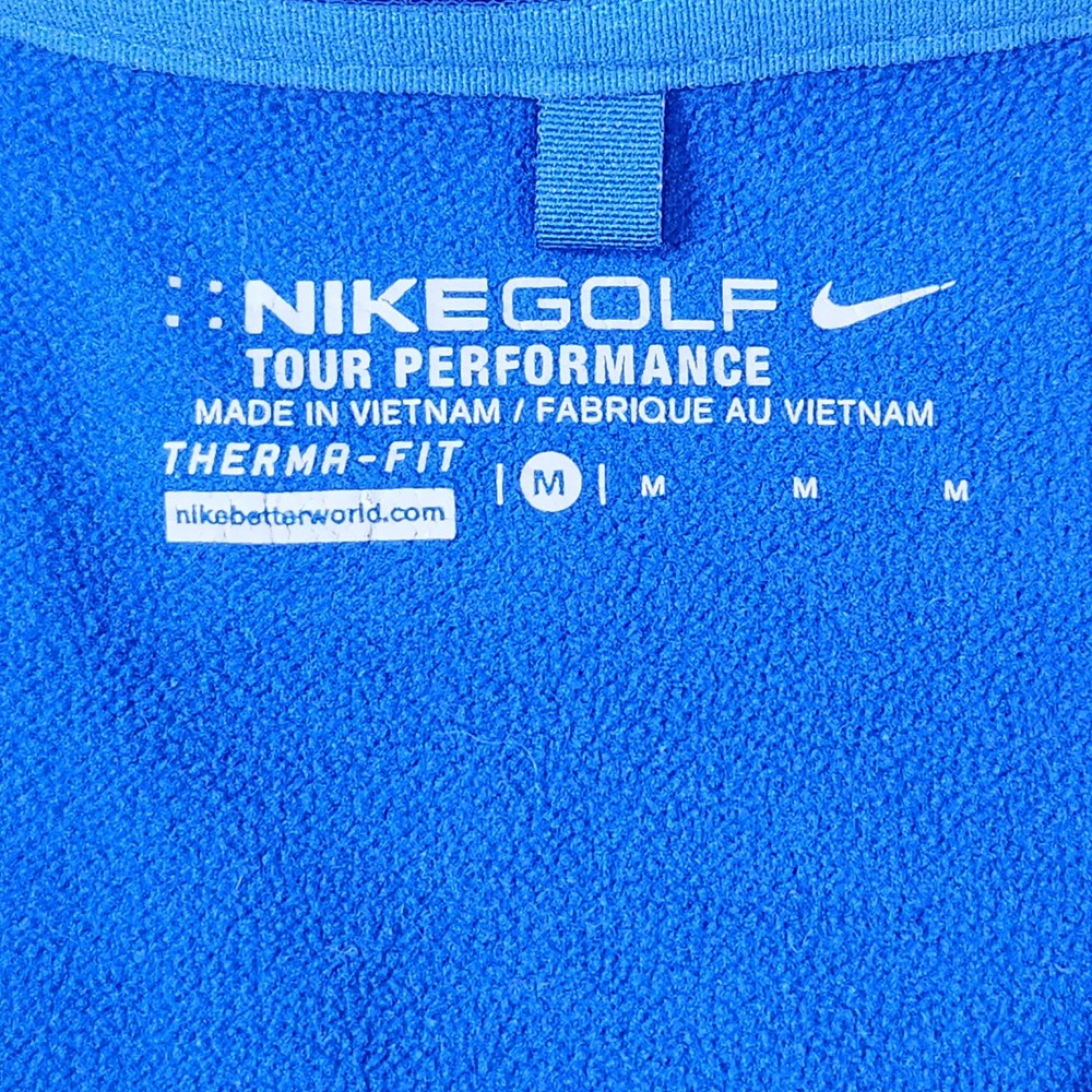 Nike Golf Therma-Fit Tour Performance 1/4 Zip Pullover Blue Mens Medium Jacket