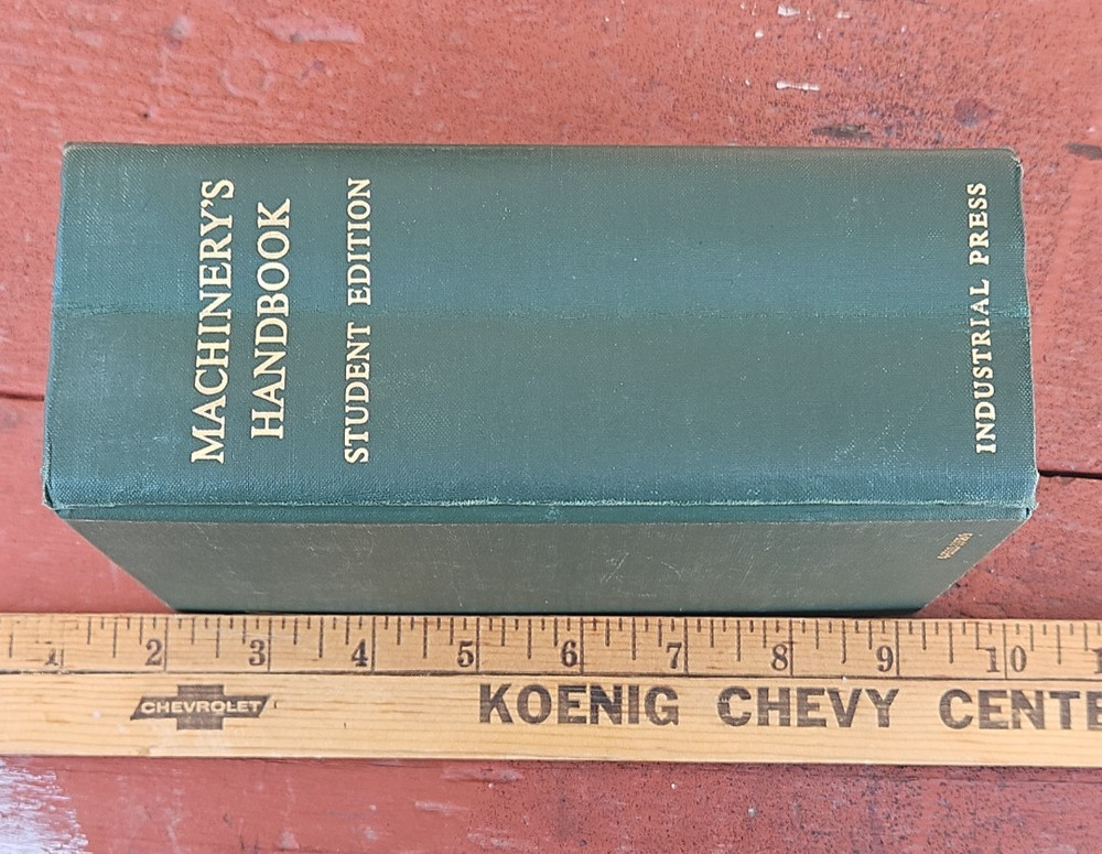 Machinery's Handbook 20th Edition Second Printing 1976 STUDENT EDITION