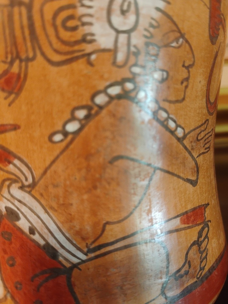 Vintage Mayan Clay Pot 5" Tall