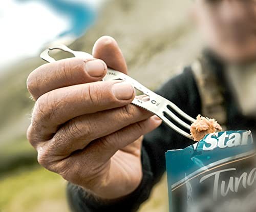 Outdoor Edge ChowPal - Mealtime Multitool with Folding Knife, Fork, Spoon, Bo...