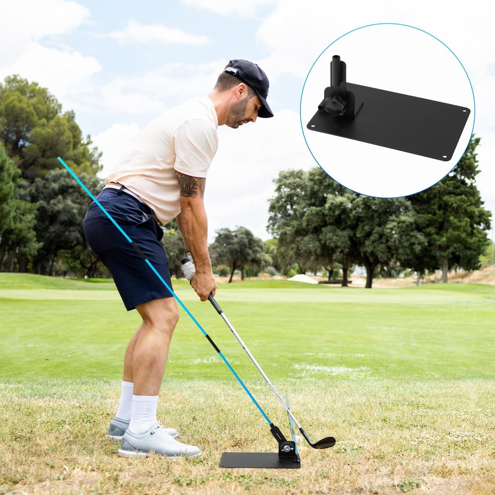 Golf Alignment Stick Holder Plate Professional Swing Trainer Practice Tool Tr...