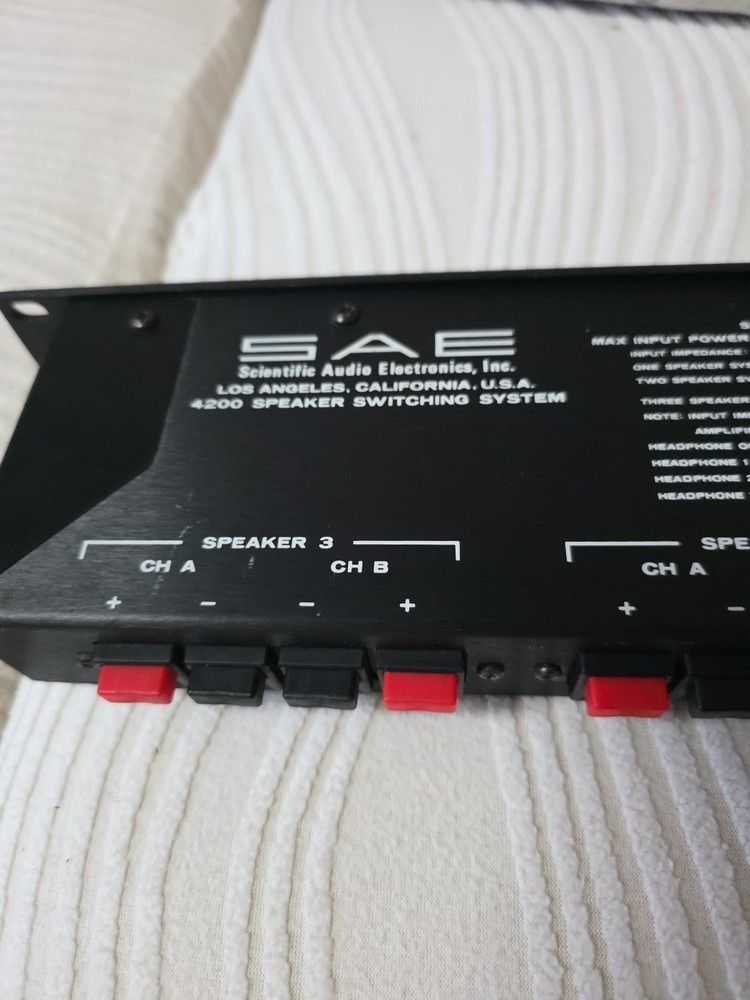 Sae Speaker Switch System Model 4200