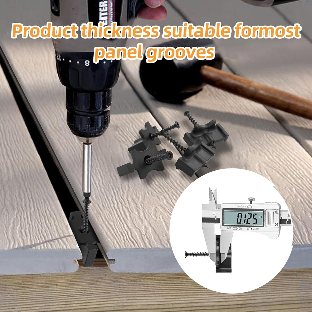 1000 Pack Hidden Deck Fasteners for Composite Decking Board, Composite Decking C