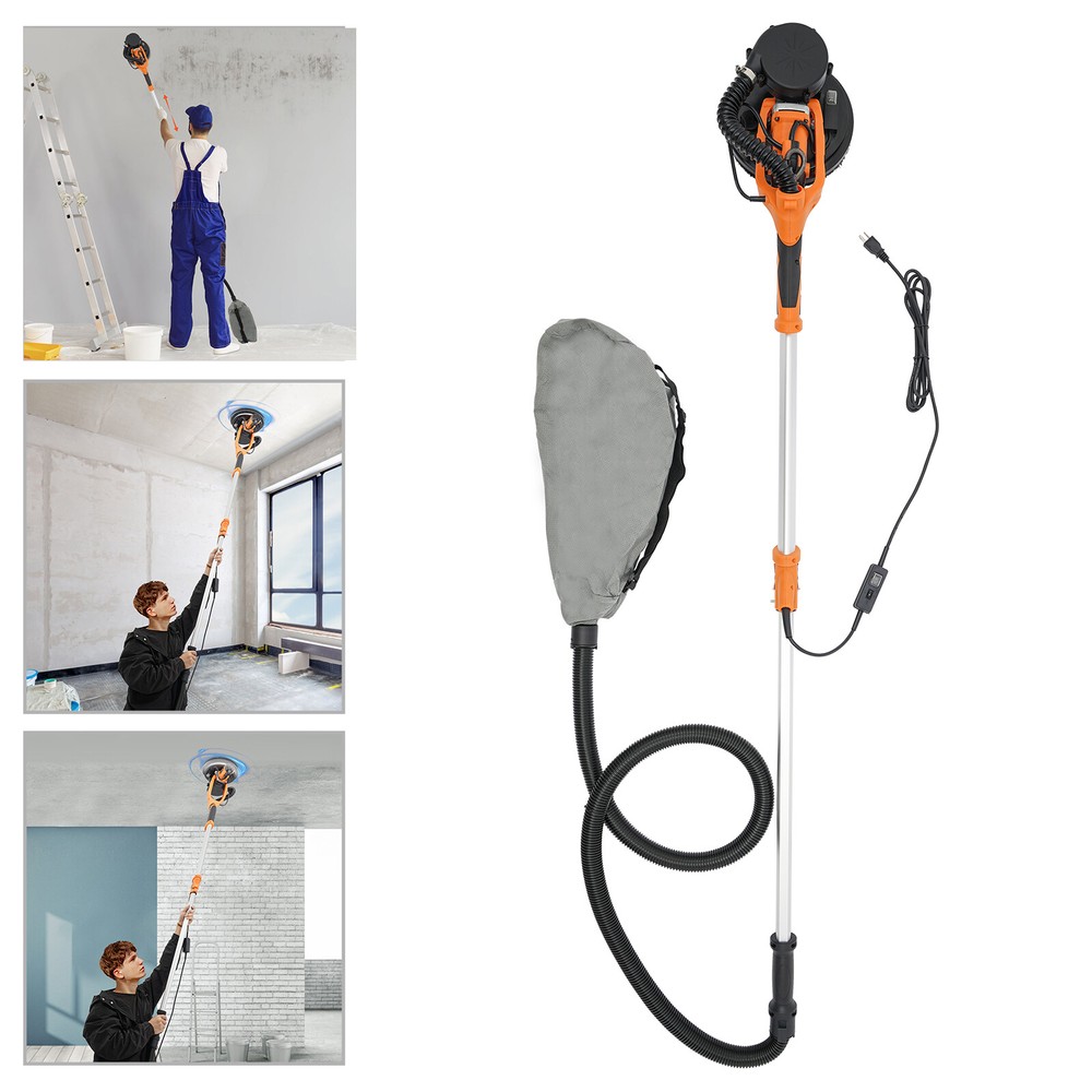 Electric Ceiling Wall Sander Variable Speed Dustless Drywall Sanding Machine