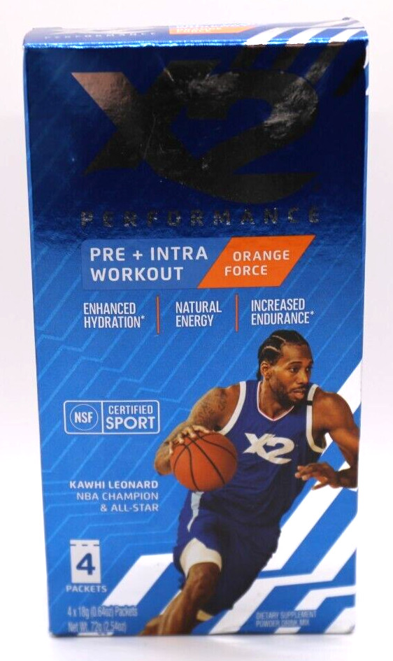 Performance Pre + Intra Workout Powder Orange Force Drink Mix Packets 4 Packets