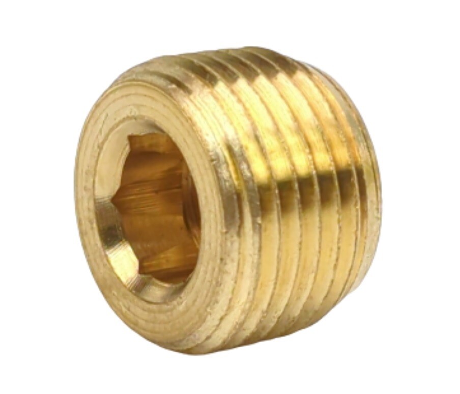 Midland Metal 28-094 28094 1/4" Brass Pipe Countersunk Hex Plug Fitting