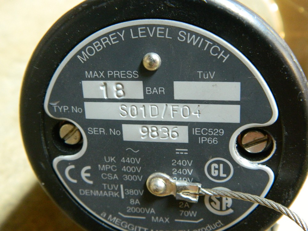 Bestobell Mobrey Level Switch S01D/F04 Bronze Float Switch