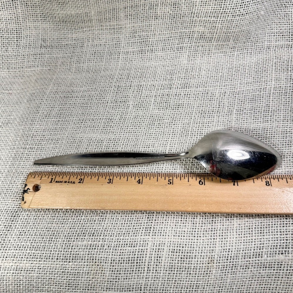 Ebbtide Solid Stainless USA Serving Spoon Mid Century Modern Replacement 8.25in