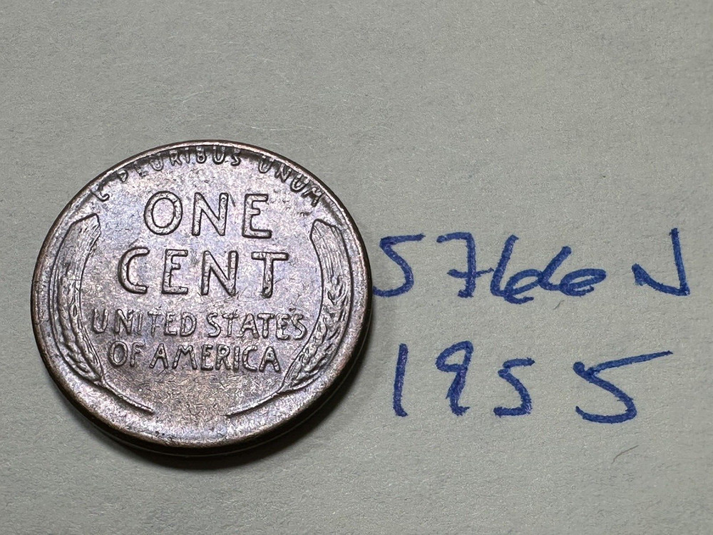 1955 Lincoln Wheat Cent PENNY 1C 5766N
