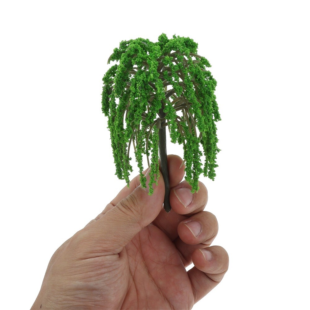 20Pcs Artificial Willow Model Trees Park Train Railways Sand table Scenery Decor
