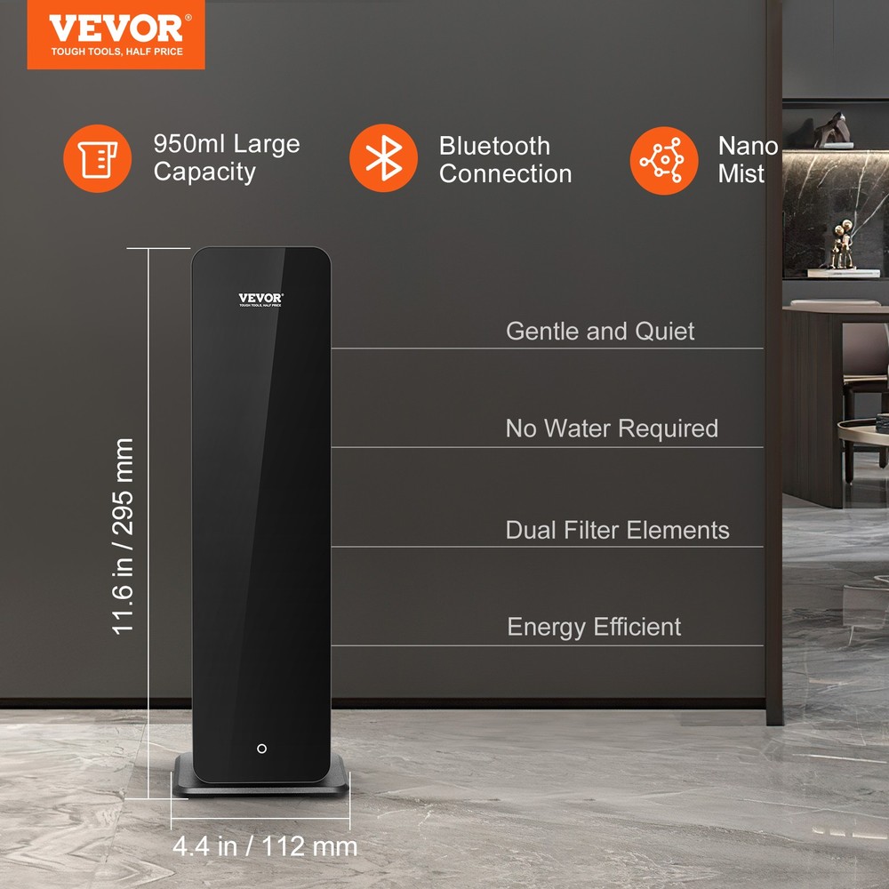 VEVOR Scent Air Machine 950ml Bluetooth Cold Air Diffuser 3000sq.ft Waterless