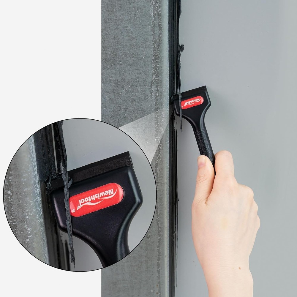 2 Pcs Long Handle Plastic Razor Blade Scraper with 100 PCS Spare R...